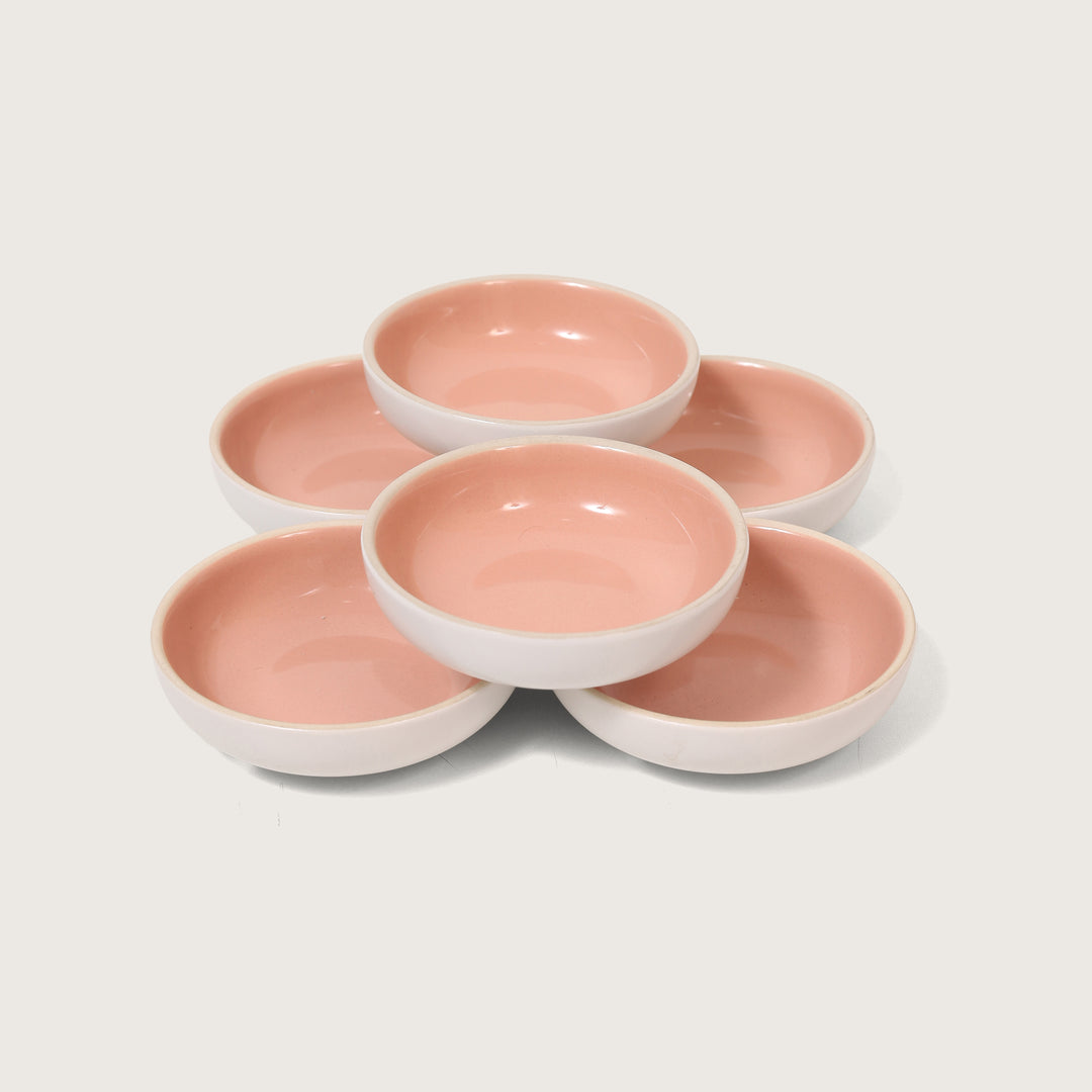 Cottage Dip Bowl Pink Set of 6