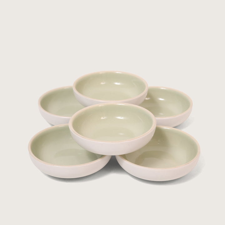 Cottage Dip Bowl Sage Green Set of 6