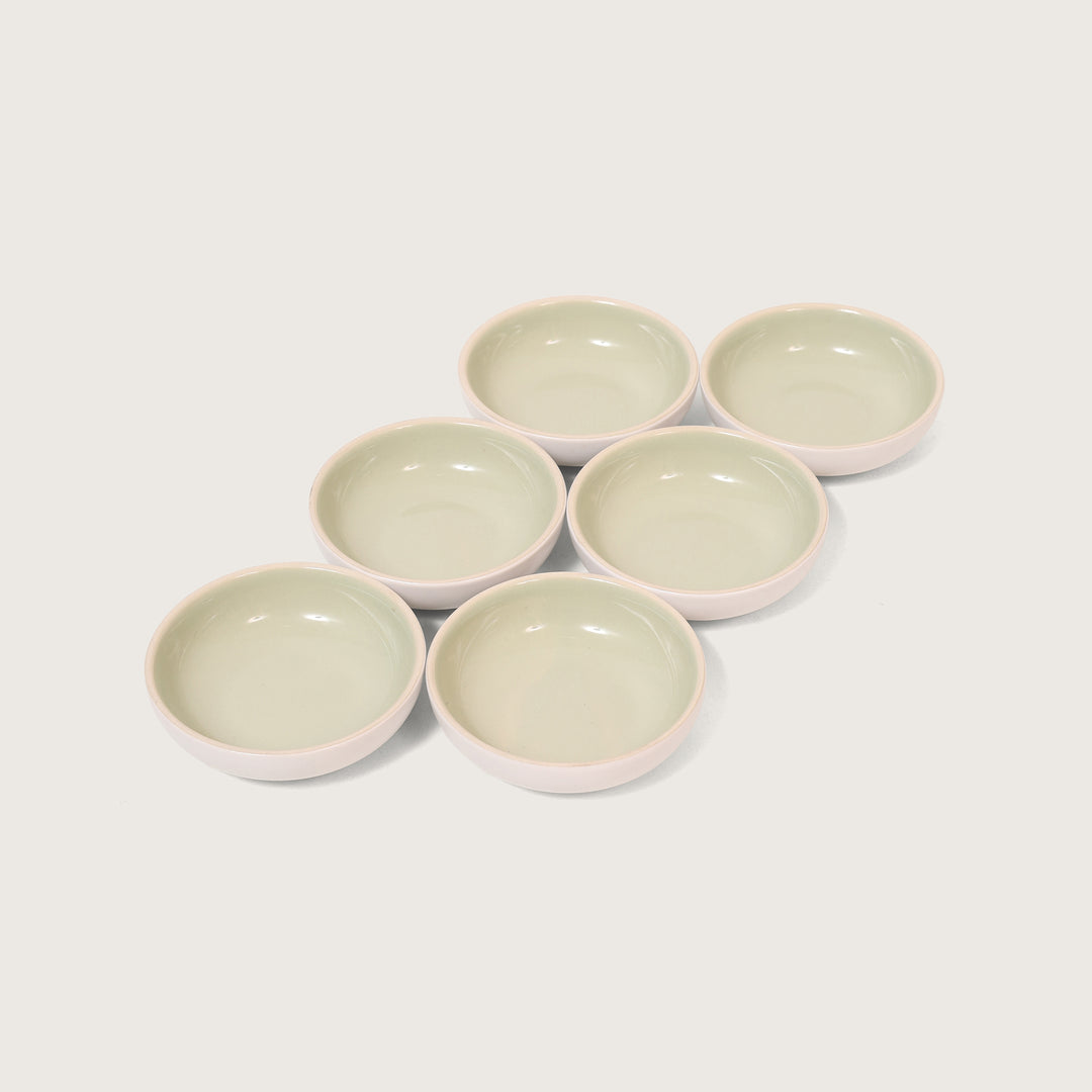 Cottage Dip Bowl Sage Green Set of 6