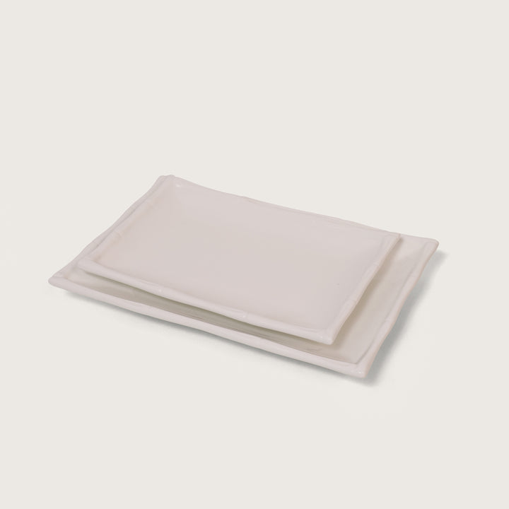 Essentials White Serving Platter Rectangular 9 Inch