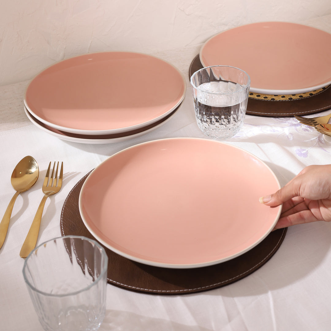 Cottage Dinner Plate Pink Set of 2