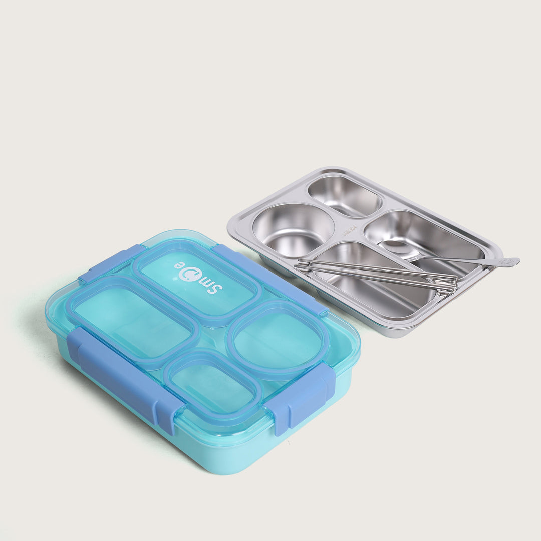 Airtight Square Lunch Box 27x20 CM - Blue
