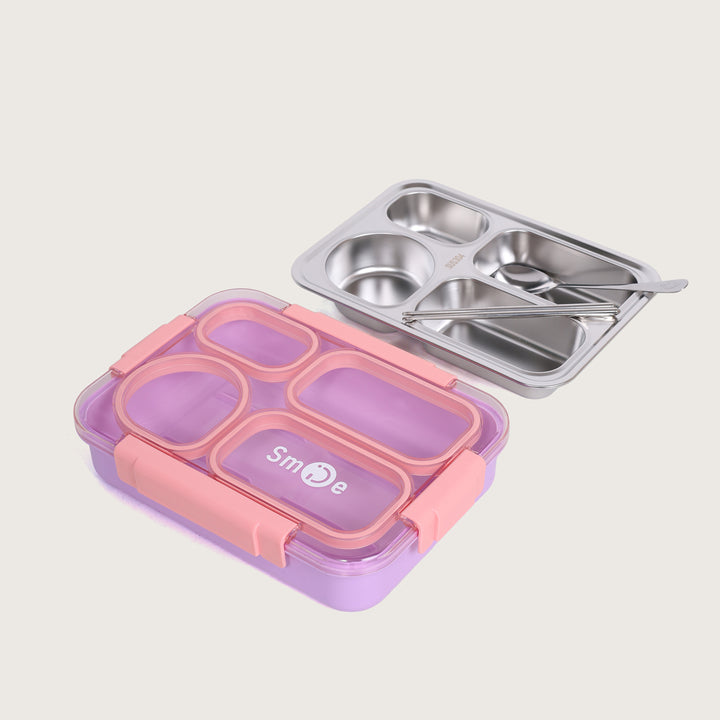 Airtight Square Lunch Box 27x20 CM - Pink