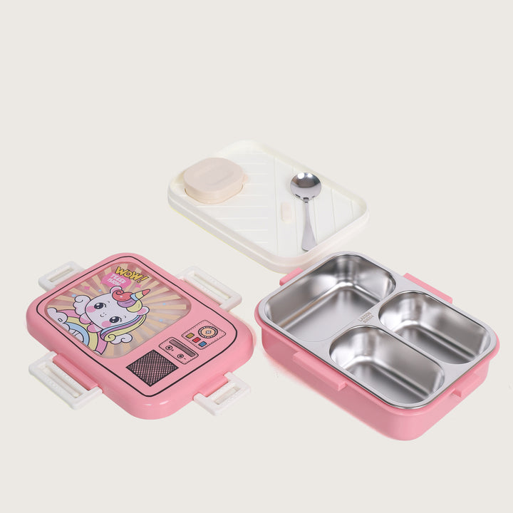 Airtight Square Lunch Box 23X19 CM - Pink
