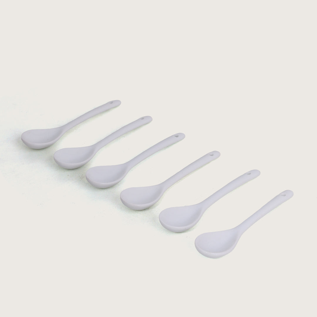 Dessert Bowl with Ceramic Spoons Set of 6