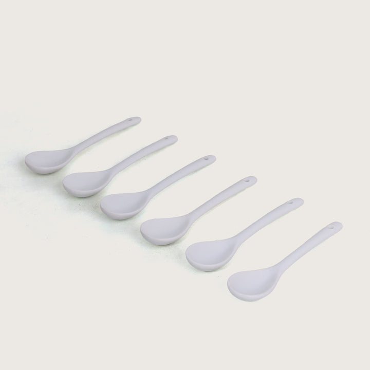 Dessert Bowl with Ceramic Spoons Set of 6