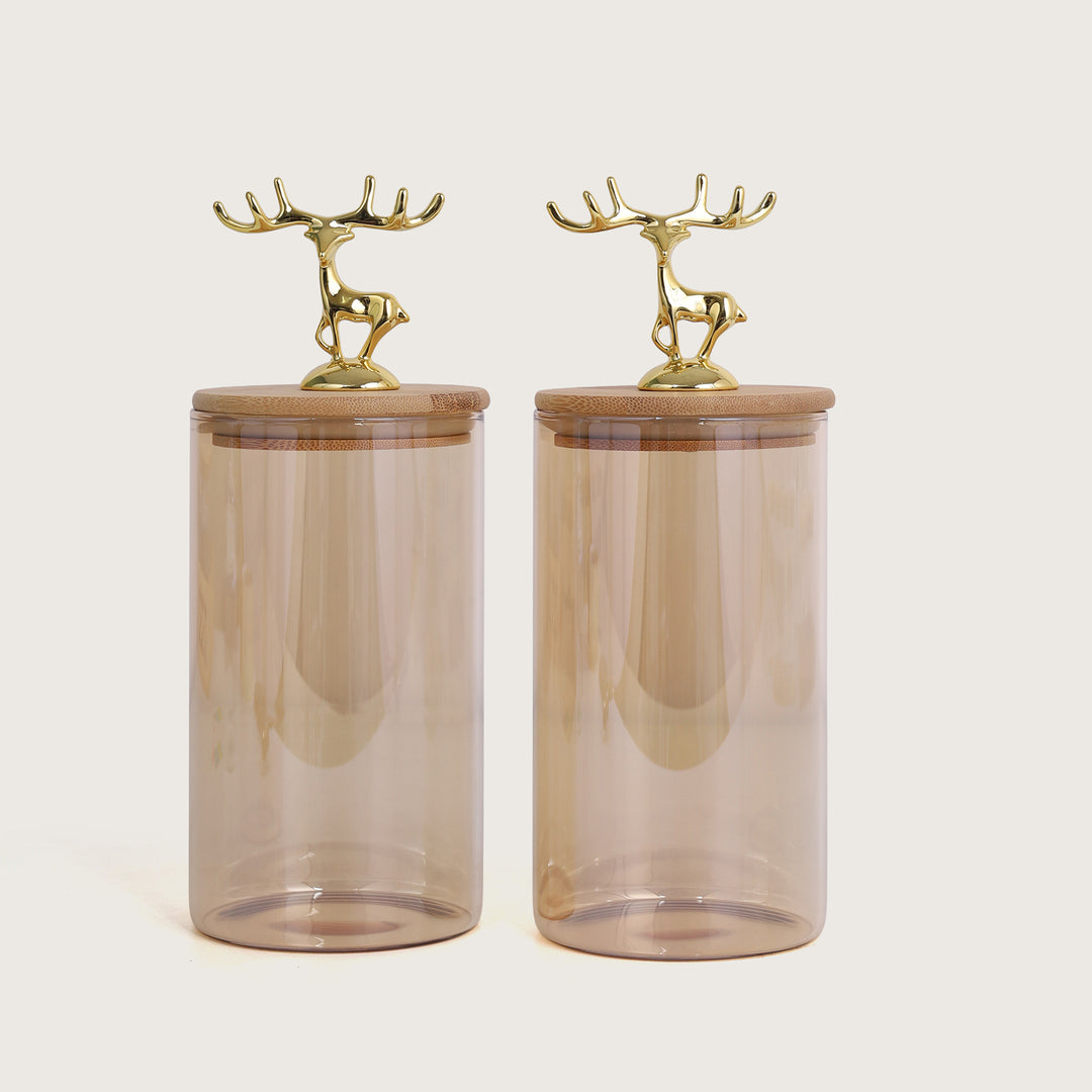 Glass Jar Storage Containers 750ML - Set of 2 | Airtight