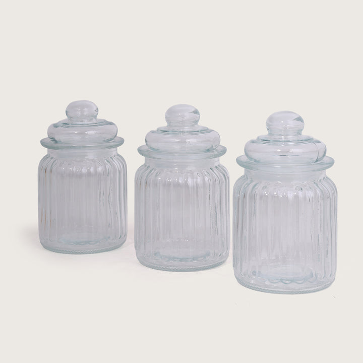 Glass Jar Storage Containers 350ML - Set of 3 | Airtight
