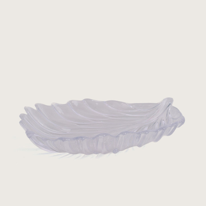 Glass Leaf Serving Platter 31x23 CM