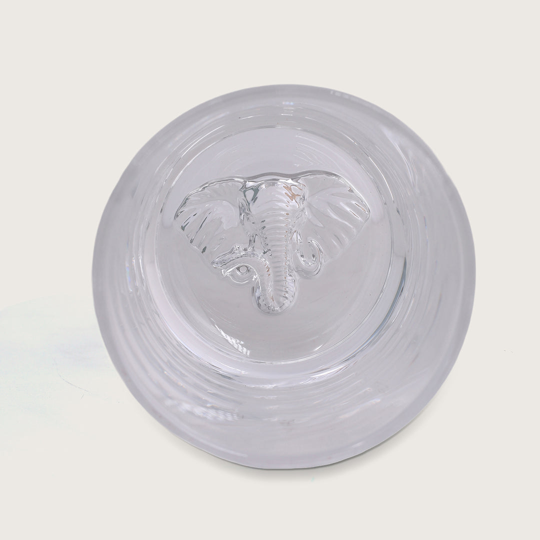 Glass Dessert Serving Bowls Set of 7, Crystal Design - Clear