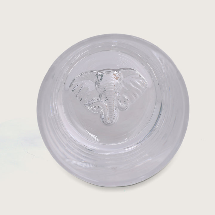 Glass Dessert Serving Bowls Set of 7, Crystal Design - Clear