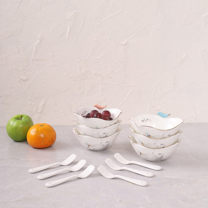 Nesting Birds Pudding Set of 6