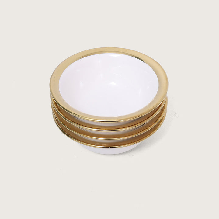 Curry Bowl Gold Rim Set of 4 - Small