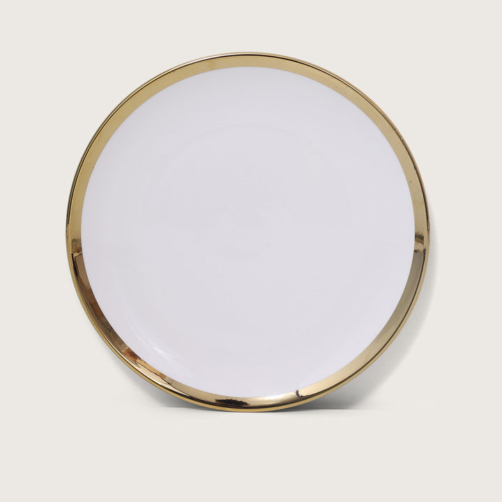 White Plate with Gold Rim Set of 2 - Large