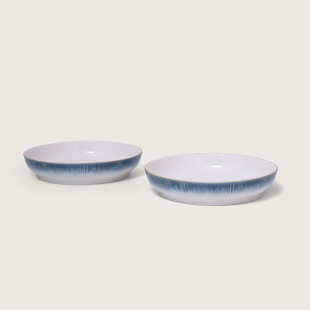 Platter & Bowls Serving Set Blue Set of 8