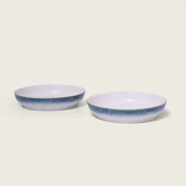 Platter & Bowls Serving Set Blue Set of 8