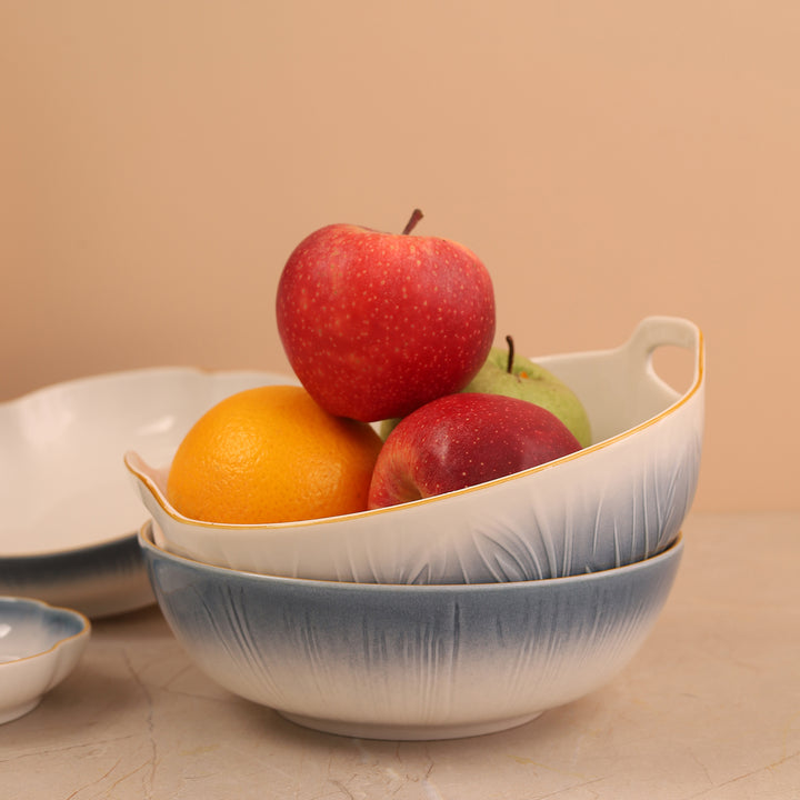 Platter & Bowls Serving Set Blue Set of 8