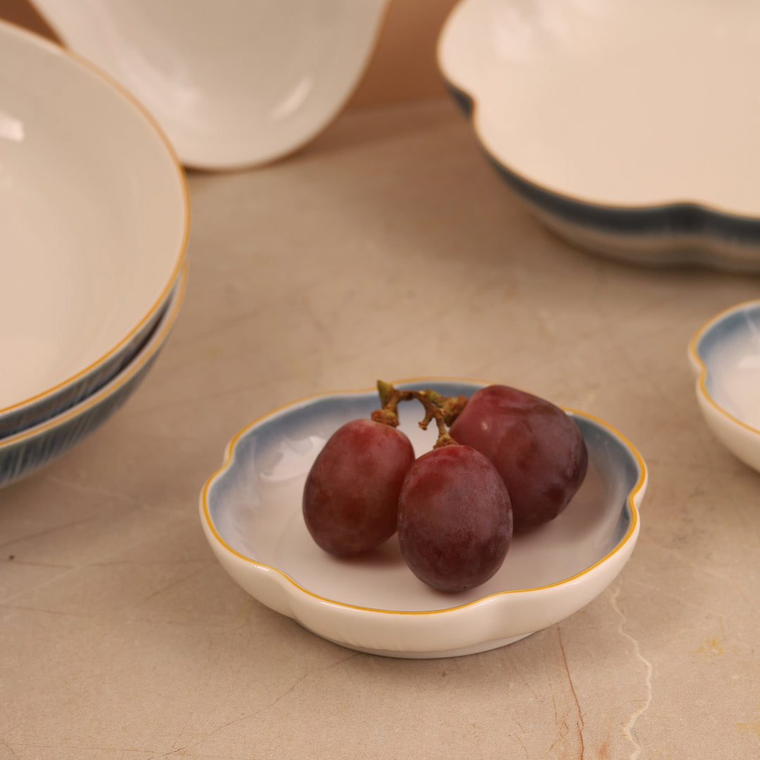 Platter & Bowls Serving Set Blue Set of 8