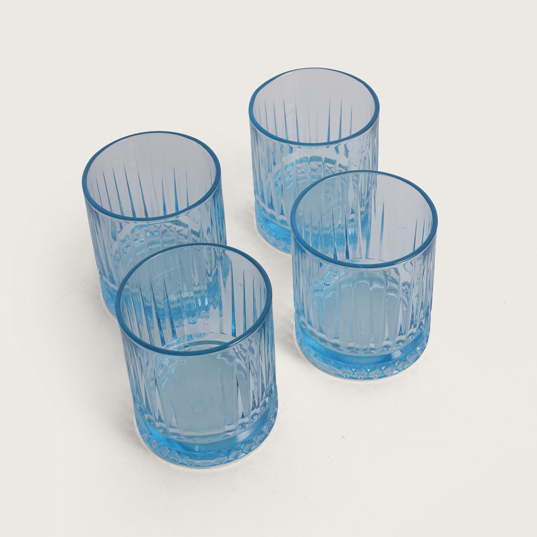 Elysia Turquoise Whiskey Glasses - Set of 4