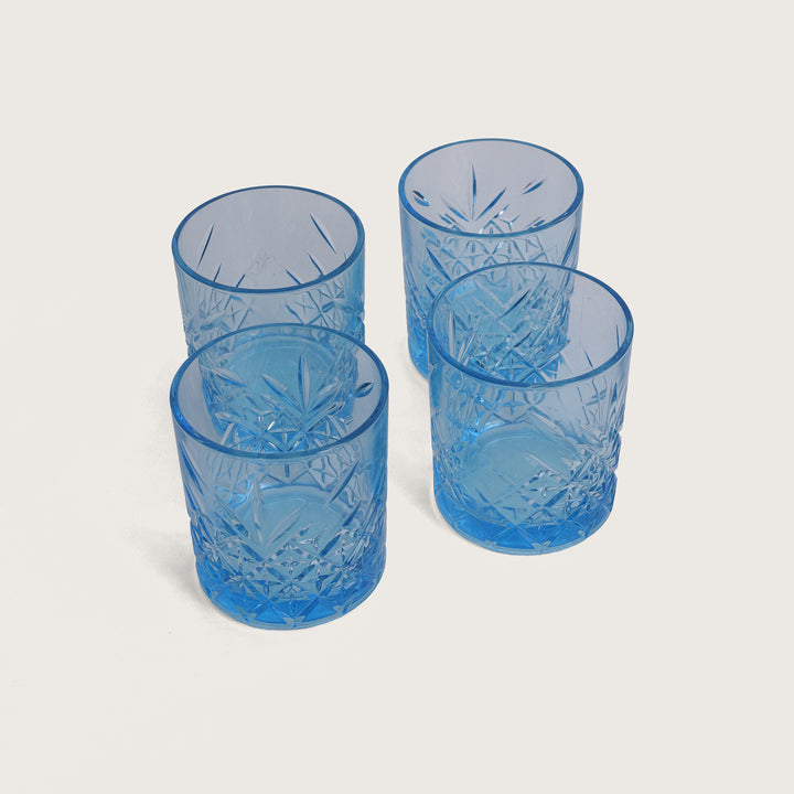 Timeless Turquoise Whiskey Glasses - Set of 4