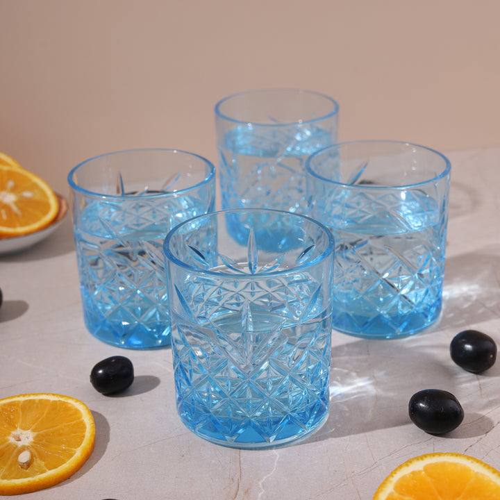 Timeless Turquoise Whiskey Glasses - Set of 4