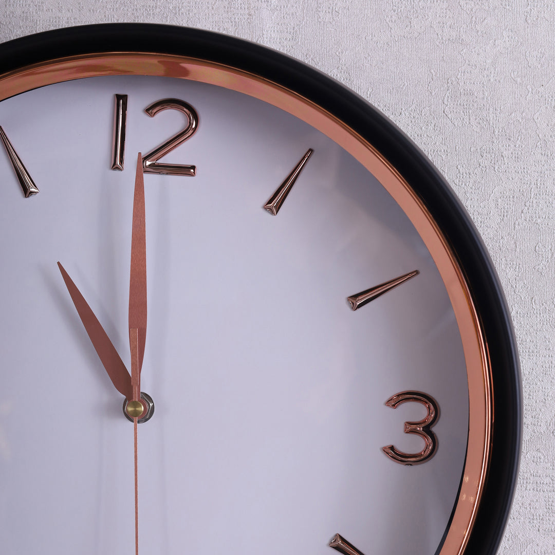 Minimal Wall Clock Black, White & Rosegold Premium Quality