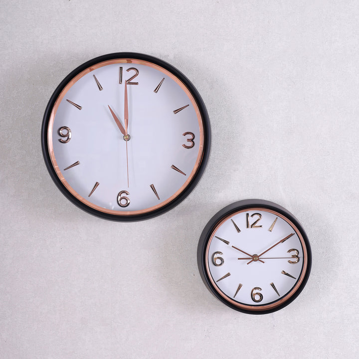 Minimal Wall Clock Black, White & Rosegold Premium Quality