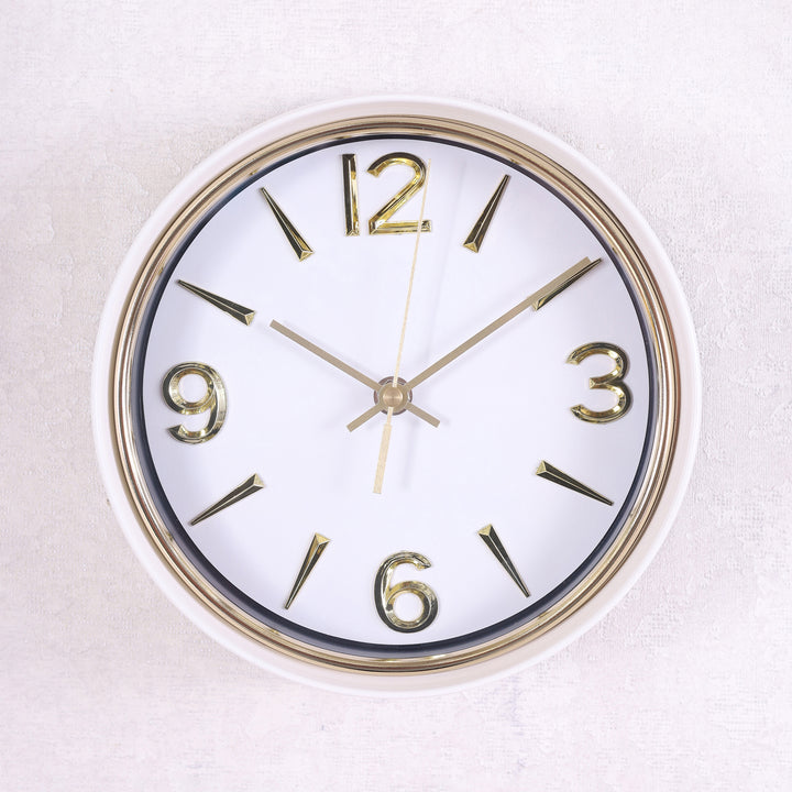 Minimal Wall Clock White, White & Rosegold Premium Quality