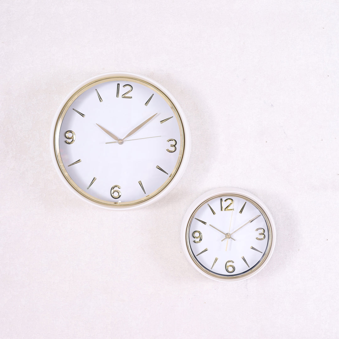 Minimal Wall Clock White, White & Rosegold Premium Quality