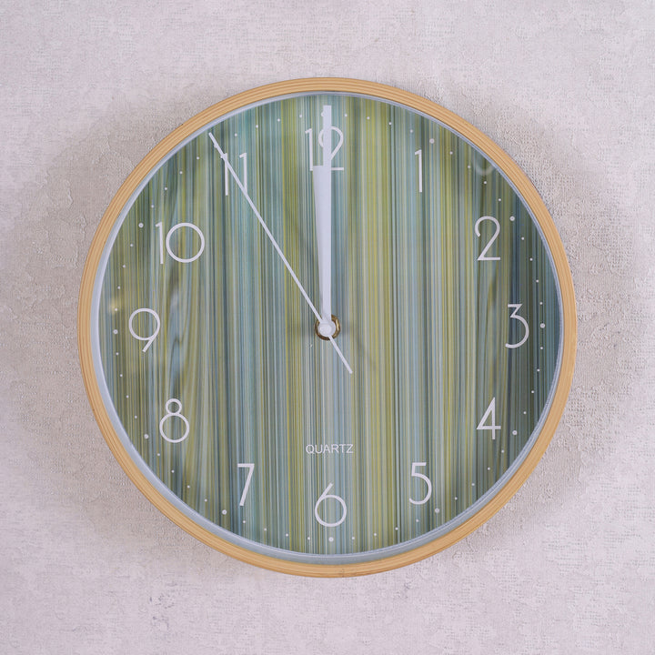 wooden clock with abstract texture