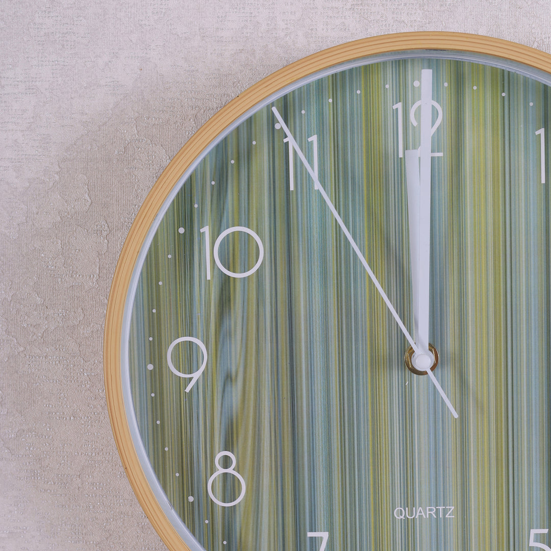 wooden clock with abstract texture