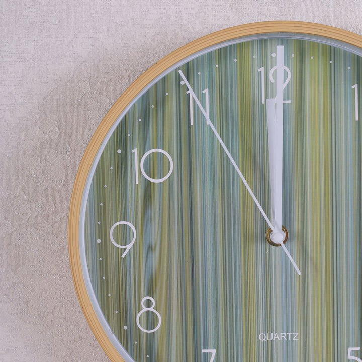 wooden clock with abstract texture