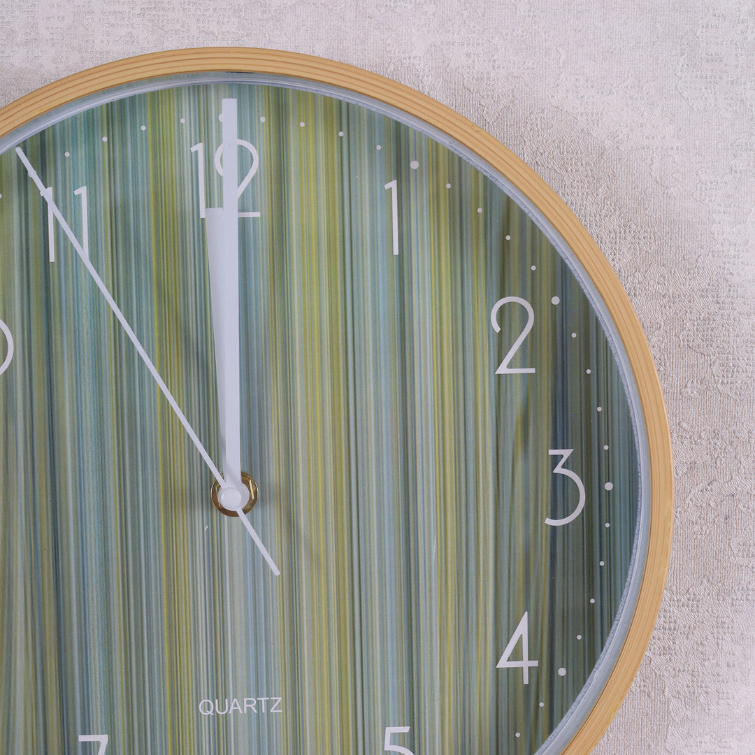 wooden clock with abstract texture