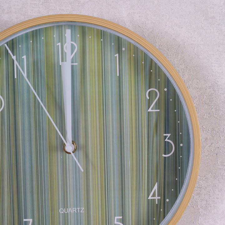 wooden clock with abstract texture