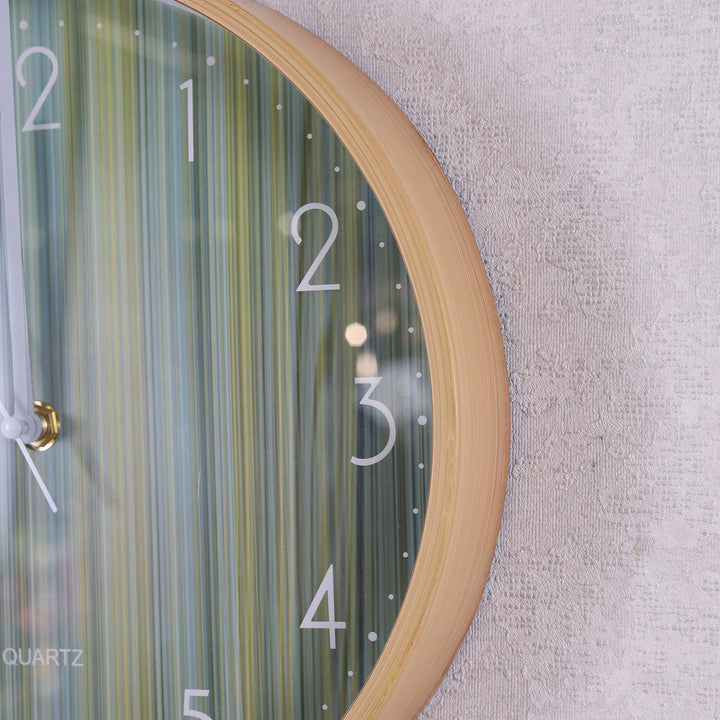 wooden clock with abstract texture