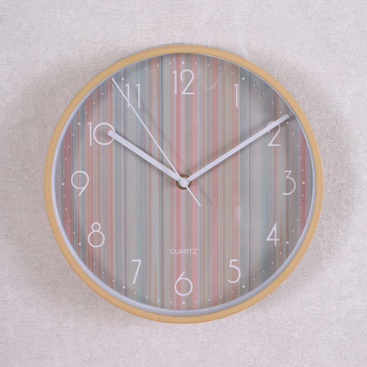 wooden clock with abstract texture