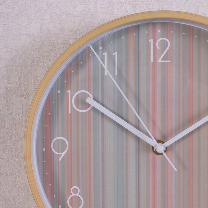 wooden clock with abstract texture