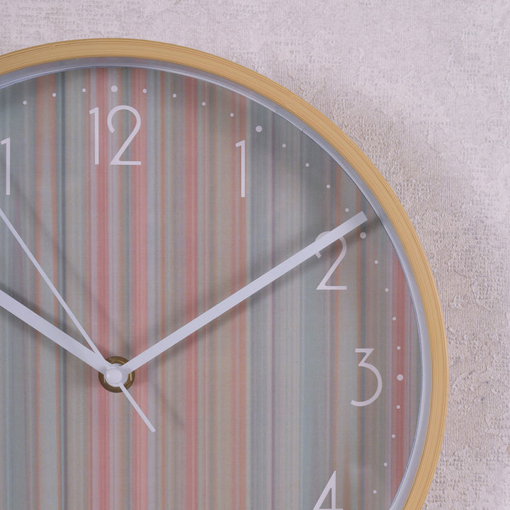 wooden clock with abstract texture