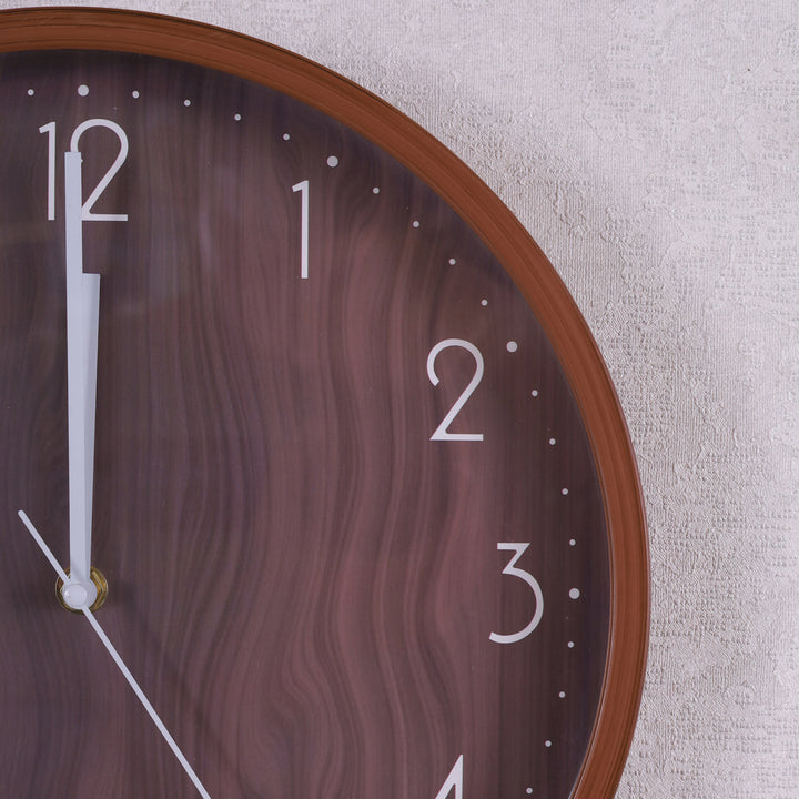 wooden clock with abstract texture