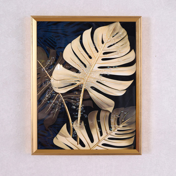 Golden Leave Crystal Painting 40x50 CM