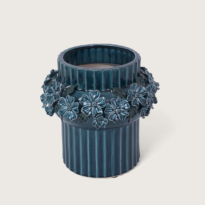 Royal Ceramic Flower Vase Blue