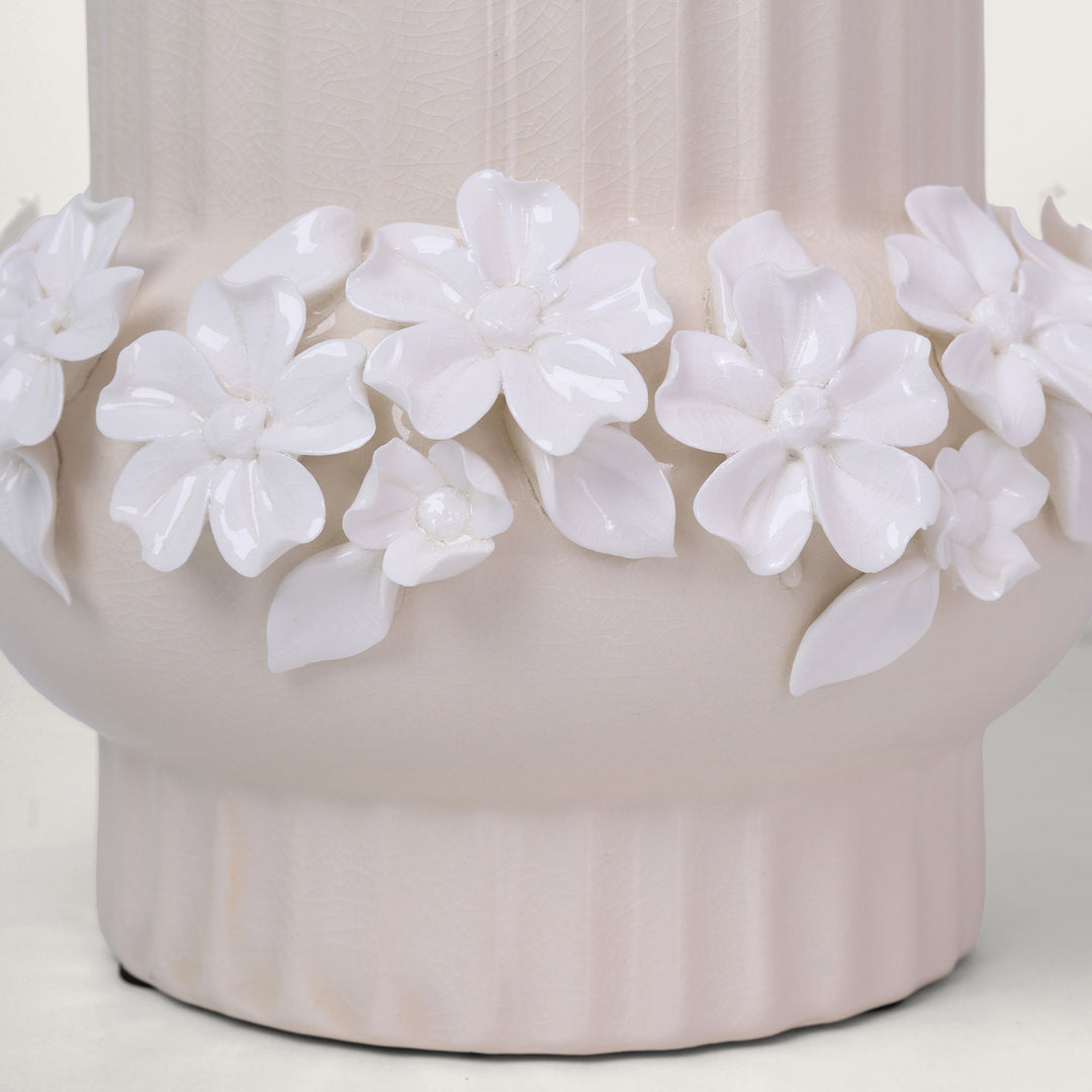 Trendy Ceramic Flower Vase White