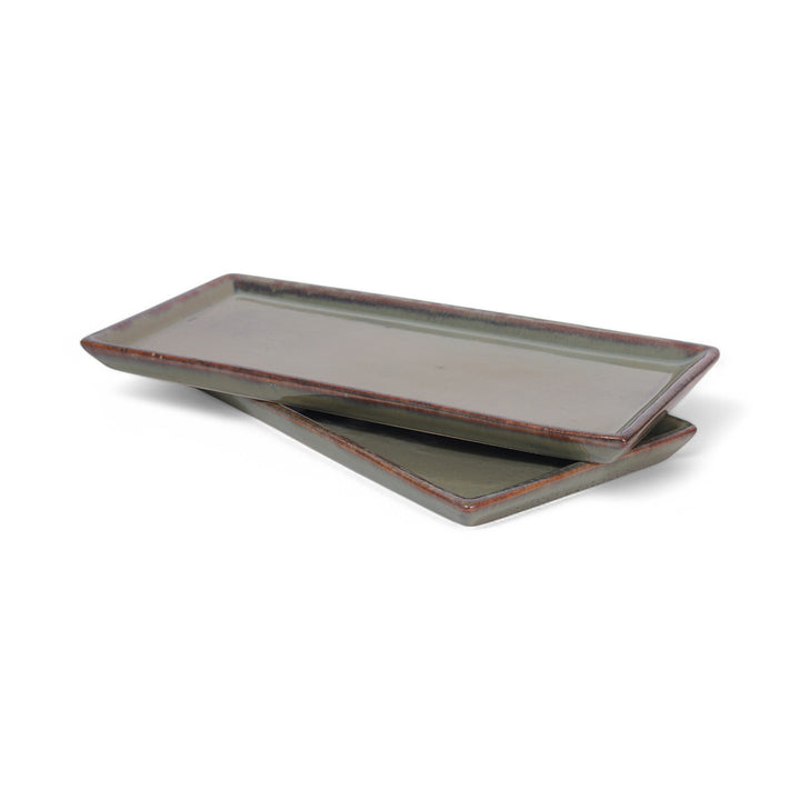 Earth Coll Rectangle Serving Platter 30x15 CM Set of 2