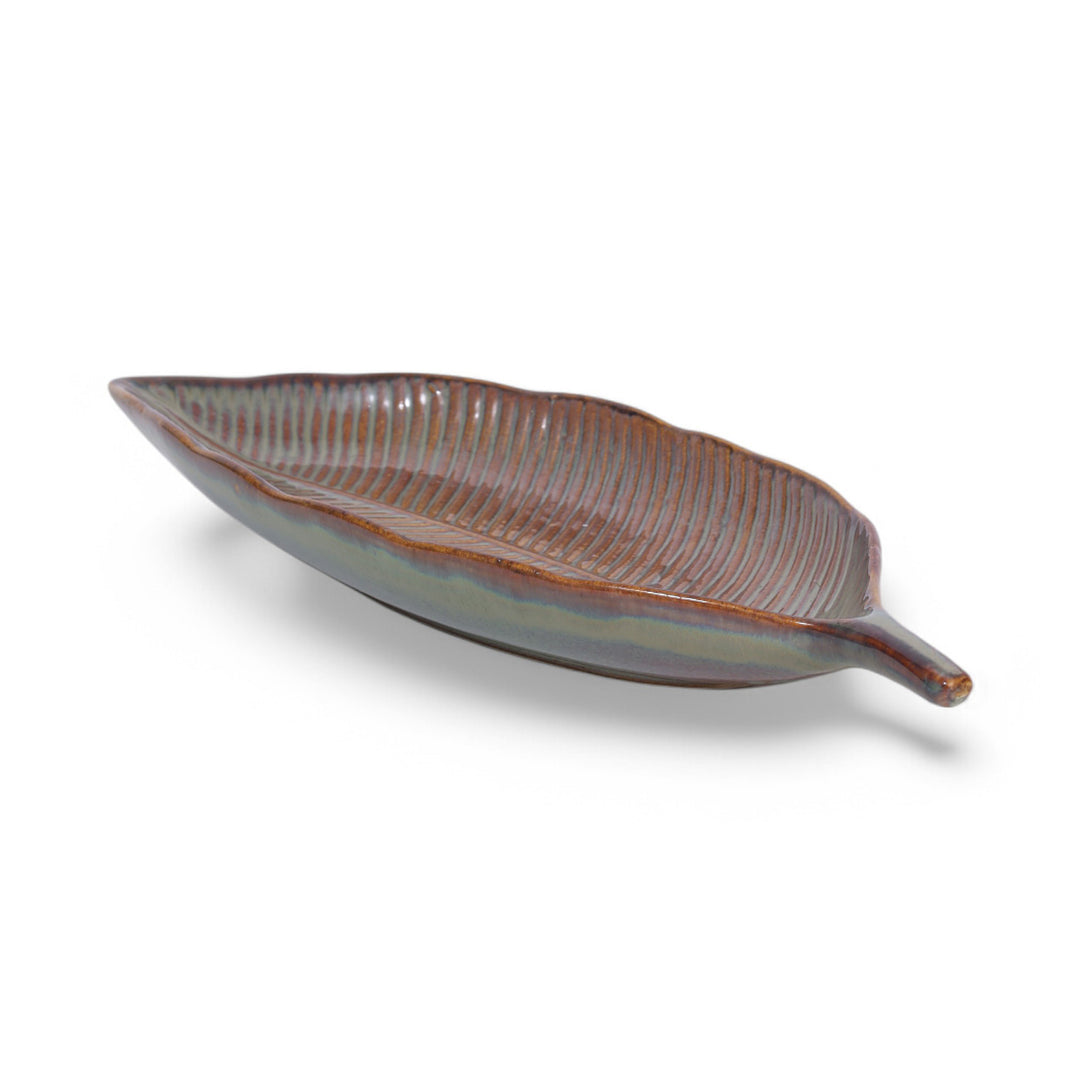 Earth Coll Leaf Serving Platter 40 CM Set of 2