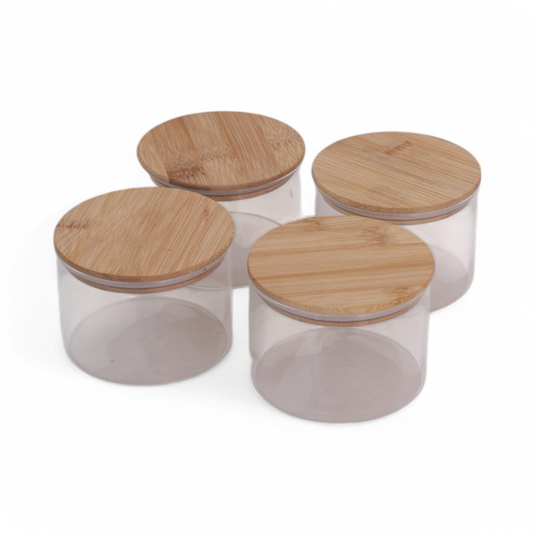 Jar 500ML with Bamboo Lid Set of 4