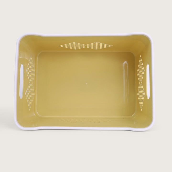 Plastic Storage Basket Set of 4 - Yellow