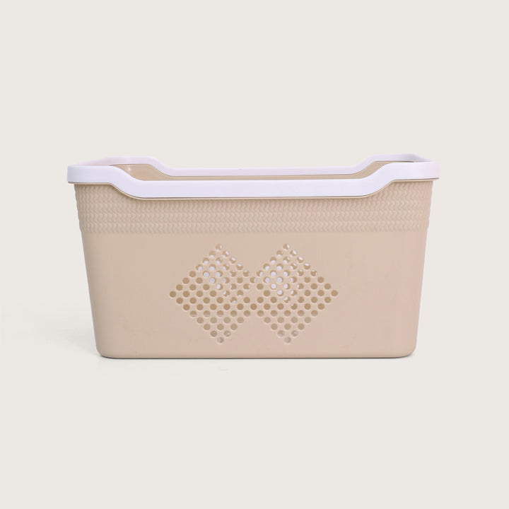 Plastic Storage Basket Set of 4 - Beige