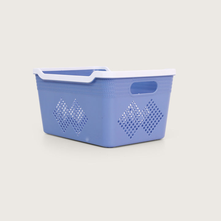 Plastic Storage Basket Set of 4 - Blue