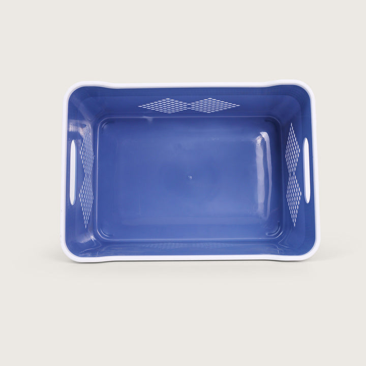 Plastic Storage Basket Set of 4 - Blue