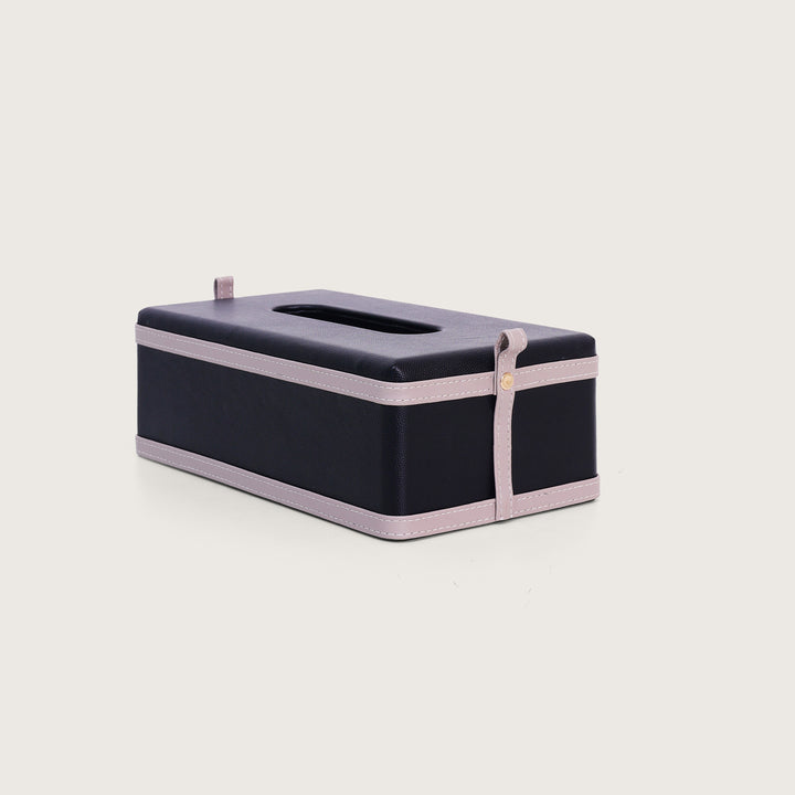 Leather Tissue Box - Black